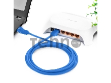 Патч-корд Greenconnect прямой 7.5m, UTP кат.5e, синий, позолоченные контакты, 24 AWG, литой, GCR-LNC01-7.5m, ethernet high speed 1 Гбит/с, RJ45, T568B Greenconnect Патч-корд прямой 7.5m, UTP кат.5e, синий, позолоченные контакты, 24 AWG, литой, GCR-LNC01-7.5m, ethernet high speed 1 Гбит/с, RJ45, T568B