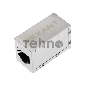 Проходной адаптер, RJ-45(8P-8C), FTP экранированный, категория 6, (гнездо-гнездо), REXANT