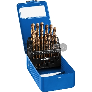 Набор сверл по металлу ЗУБР Профессионал 29626-H25  25шт d=1-13мм КОБАЛЬТ сталь Р6М5К5 класс А