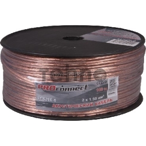 Кабель акустический PROconnect 2х1,50 мм², прозрачный BLUELINE, бухта 100 м