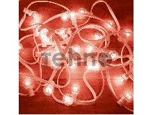 Гирлянда LED Galaxy Bulb String 10м, белый КАУЧУК, 25 ламп*6 LED КРАСНЫЕ, влагостойкая IP65