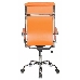 Кресло руководителя Бюрократ CH-993/orange оранжевый искусственная кожа крестовина хромированная, фото 5
