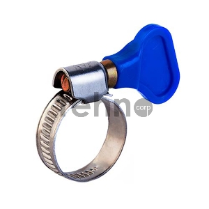 Хомут червячный 16-25/9-0,7мм, с ключом, нержавеющая сталь W2, (50 шт/уп) REXANT