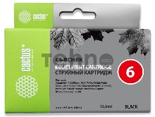 Картридж струйный Cactus CS-BCI6BK черный для Canon i905D i950S i960x i965 i990 i9100 (12ml)
