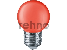 Лампа светодиодная 71 827 NLL-G45-1-230-R-E27 1Вт шар E27 220-240В красн. Navigator 71827