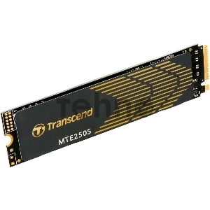 Твердотельный накопитель Transcend SSD MTE250S, 1000GB, M.2(22x80mm), NVMe 1.4, PCIe 4.0 x4, 3D NAND, R/W 7200/6200MB/s, IOPs 530 000/420 000, TBW 780, DWPD 0.43, with Graphene Heatsink (5 лет)
