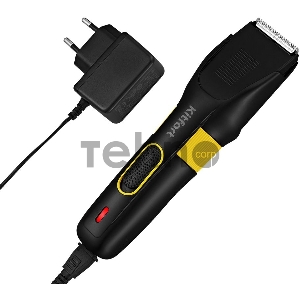 Машинка для стрижки Kitfort КТ-3130-1 черный/желтый 5Вт (насадок в компл:2шт)