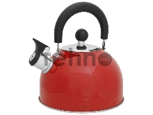 Чайник для плиты MALLONY MAL-039-R из нержавеющей стали со свисток,2,5л,красный  (в уп. 12 шт)