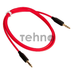 AUX аудио кабель/3.5 mm jack - 3.5 mm jack/ HOCO HC-79309 UPA11/ 1m/ позолоченные контакты/ Red