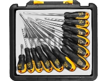 Набор JCB JSD021  сталь S2.двухкомпонентные рукоятки.магнитный наконечник.12 предм.в боксе