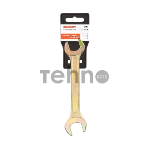 Ключ гаечный рожковый REXANT 17х19 мм, желтый цинк