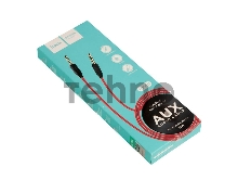 AUX аудио кабель/3.5 mm jack - 3.5 mm jack/ HOCO HC-79309 UPA11/ 1m/ позолоченные контакты/ Red