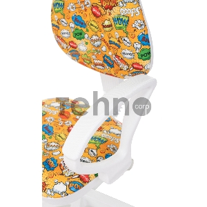 Кресло детское Бюрократ KD-3/WH/ARM оранжевый бэнг крестов. пластик пластик белый