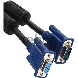 Кабель VCOM VVG6460-5MO удлинительный Монитор-SVGA card (15M-15F) 5m, 2 фильтра