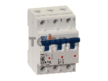 Выключатель автоматический модульный 3п C 63А 6кА OptiDin BM63-3C63-УХЛ3 КЭАЗ 260802