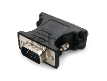 Переходник Cablexpert VGA-DVI, 15M/25F, черный, пакет (A-VGAM-DVIF-01)