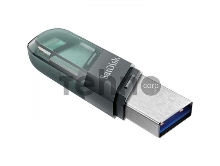 Флеш Диск Sandisk 64Gb iXpand Flip SDIX90N-064G-GN6NN USB3.1 зеленый/серебристый