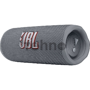 Портативная акустика JBL Flip 6 серый, Bluetooth 5.1, время воспроизведения музыки 12 ч, емкость аккумулятора 4800 mAh, время заряда аккумулятора 2,5 ч, цвет серый