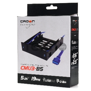CMU3-B5 панель с двумя портами USB 3.0 в слот 5.25 компьютерного корпуса и слот 1*3.5/2*2.5