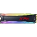 Твердотельный накопитель ADATA SPECTRIX S40G RGB SSD 2TB, 3D TLC, M.2 (2280), PCIe Gen 3.0 x4, NVMe, R3500/W1900, TBW 1280, фото 2