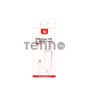 Кабель-переходник USB 3.1 Type-C -->RJ-45 1000Mbps Ethernet, Aluminum Shell, 0.15м VCOM <DU320M>