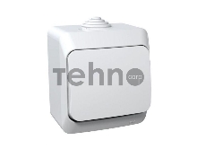 Выключатель 10 АХ, БЕЛЫЙ, Россия ЭТЮД IP44 О/У 1-клавишный