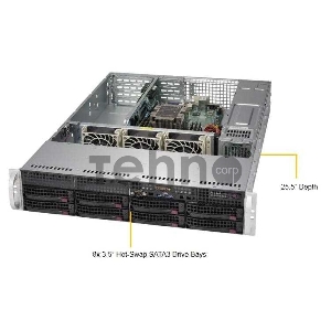 Платформа SuperMicro 5029P-WTR noCPU(1)Scalable/TDP 70-205W/ no DIMM(6)/ SATARAID HDD(8)LFF/ 2x10GbE/ 4xFH, 1xLP, M2/ 2x500W