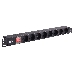 Блок розеток 19 (8шт)PDU с LED выкл.алюм.профиль 1U шнур 2м вилка DIN49440 (нем.станд.) | PH12-8D1 | ITK, фото 4