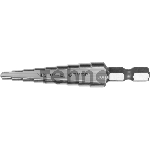 Сверло Зубр МАСТЕР ступенчатое по сталям и цвет.мет., быстрорежущая сталь, d=4-12мм, 9ступ.d=4-12, L- 65 мм,шестигран. хвост.1/4 29665-4-12-9 29665-4-12-9