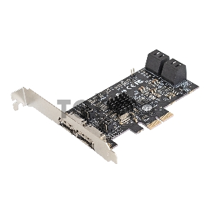Контроллер ExeGate EXE-504 PCI-E 2.0, SATA3 RAID, 4 int+2 ext (OEM)