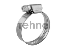 Хомут червячный 8-12/9-0,6мм, нержавеющая сталь W2, (50 шт/уп) REXANT