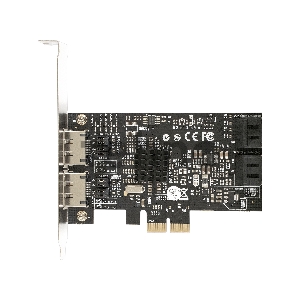 Контроллер ExeGate EXE-504 PCI-E 2.0, SATA3 RAID, 4 int+2 ext (OEM)