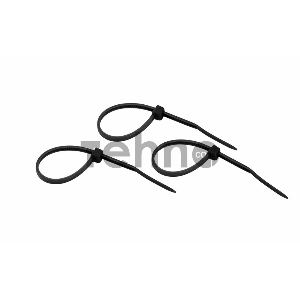 Хомут-стяжкa нeйлонoвая REXANT 100x2,5 мм, черная, упаковка 25 шт.