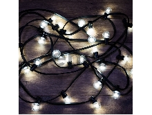 Гирлянда LED Galaxy Bulb String 10м, черный КАУЧУК, 30 ламп*6 LED БЕЛЫЕ, влагостойкая IP65