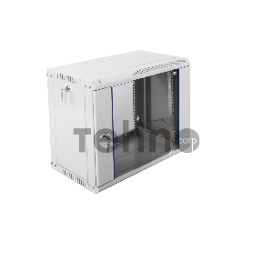 Шкаф телеком. настенный разборный 9U (600х350) дверь стекло,цвет черный (ШРН-Э-9.350-9005)