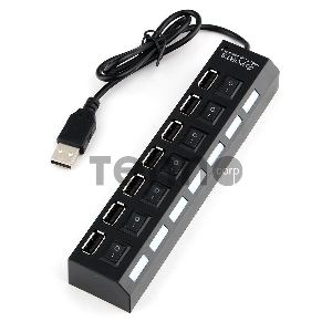 Концентратор USB 2.0 Gembird UHB-U2P7-02, 7 портов, питание, блистер Концентратор USB 2.0 Gembird UHB-U2P7-02, 7 портов, питание, блистер