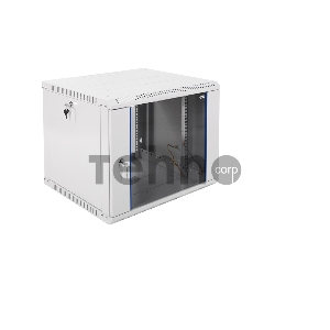 Шкаф телеком. настенный разборный 9U (600х520) дверь стекло, цвет черный (ШРН-Э-9.500-9005)