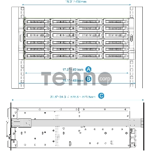 Направляющие для сетевого хранилища RAIL-A02-90 для TS-EC2480U-RP