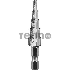 Сверло ступенчататое ЗУБР по сталям и цвет. мет. ст. Р6М5 29670-4-12-5_z01