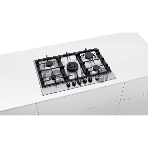 Газовая варочная поверхность Bosch PCQ7A5M90R серебристый