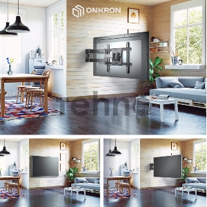 Кронштейн ONKRON M7L для телевизора 40-75 наклонно-поворотный, чёрный