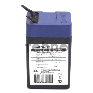 Аккумулятор свинцово-кислотный GoPower LA-403 4V 0.3Ah (1/200)