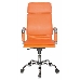 Кресло руководителя Бюрократ CH-993/orange оранжевый искусственная кожа крестовина хромированная, фото 3