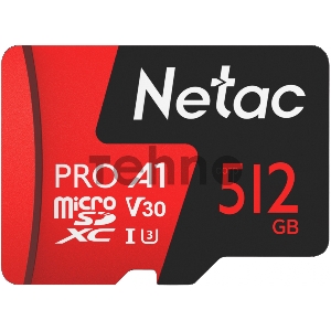 Карта MicroSD card Netac P500 Extreme Pro 512GB, retail version w/SD adapter