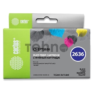 Картридж струйный Cactus CS-EPT2636 многоцветный для Epson Expression Home XP-600/605/700 Комплект 5