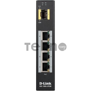 Коммутатор D-Link DIS-100G-5PSW/A1A Промышленный неуправляемый коммутатор с 4 портами 10/100/1000Base-T, 1 портом 1000Base-X SFP, функцией энергосбере