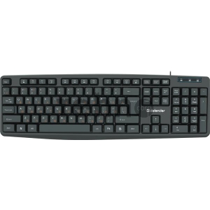 Клавиатура проводная  Defender  Concept HB-164 RU,черный,104+FN,1.8м