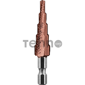 Сверло ступенчатое ЗУБР КОБАЛЬТ 4-12мм, 5 ступеней, кобальтовое покрытие