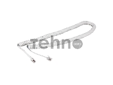 Кабель REXANT (18-2041) Шнур витой трубочный 4М телефонный белый