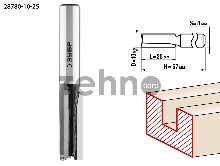 Фреза пазовая прямая ЗУБР 10x25мм, хвостовик 8мм,